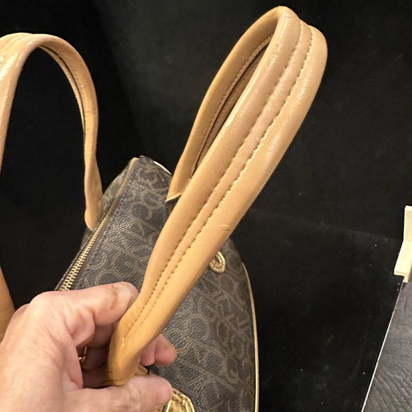 Calvin Klein Black and Tan Satchel - Picture 8 of 13